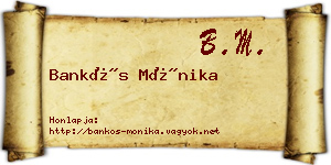Bankós Mónika névjegykártya